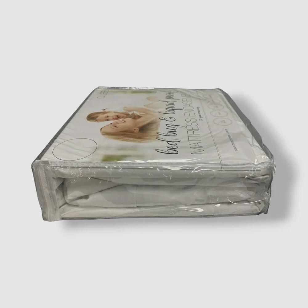 Ienjoy Home Spill Proof Bed Bug Zipper Encasement Mattress Protector, Queen